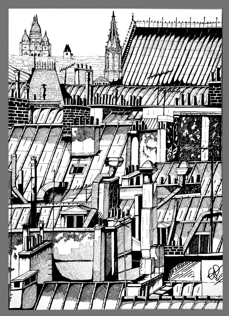 Toits de paris 3 50x60 acrylique copie