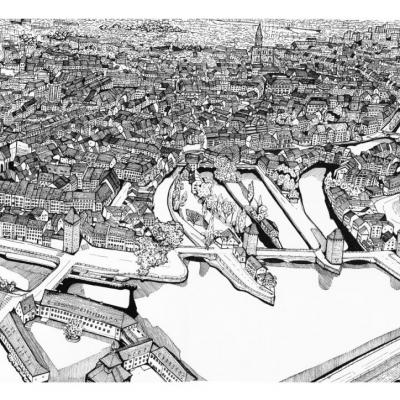STRASBOURG - A3 - COMMANDE pour l'édition (original disponible)